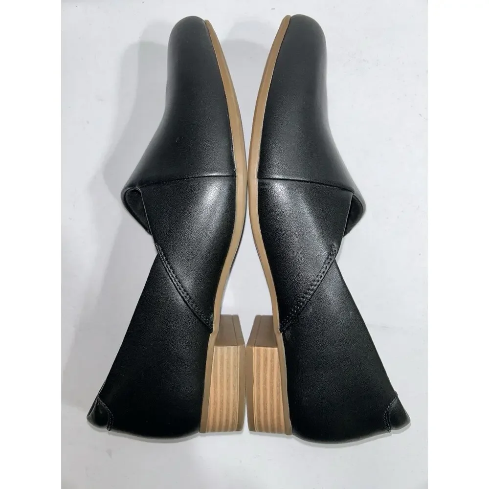 Clarks Juliet Palm Loafer Black Leather Slip On Shoes Women’s Size 9